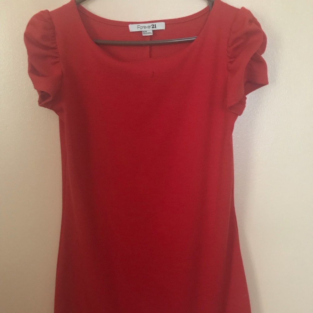 Red short dress
